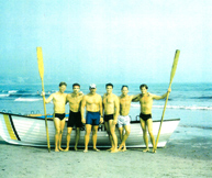 Dave Fontana (3rd from right) and lifeguard racing team at Newport, Rhode Island